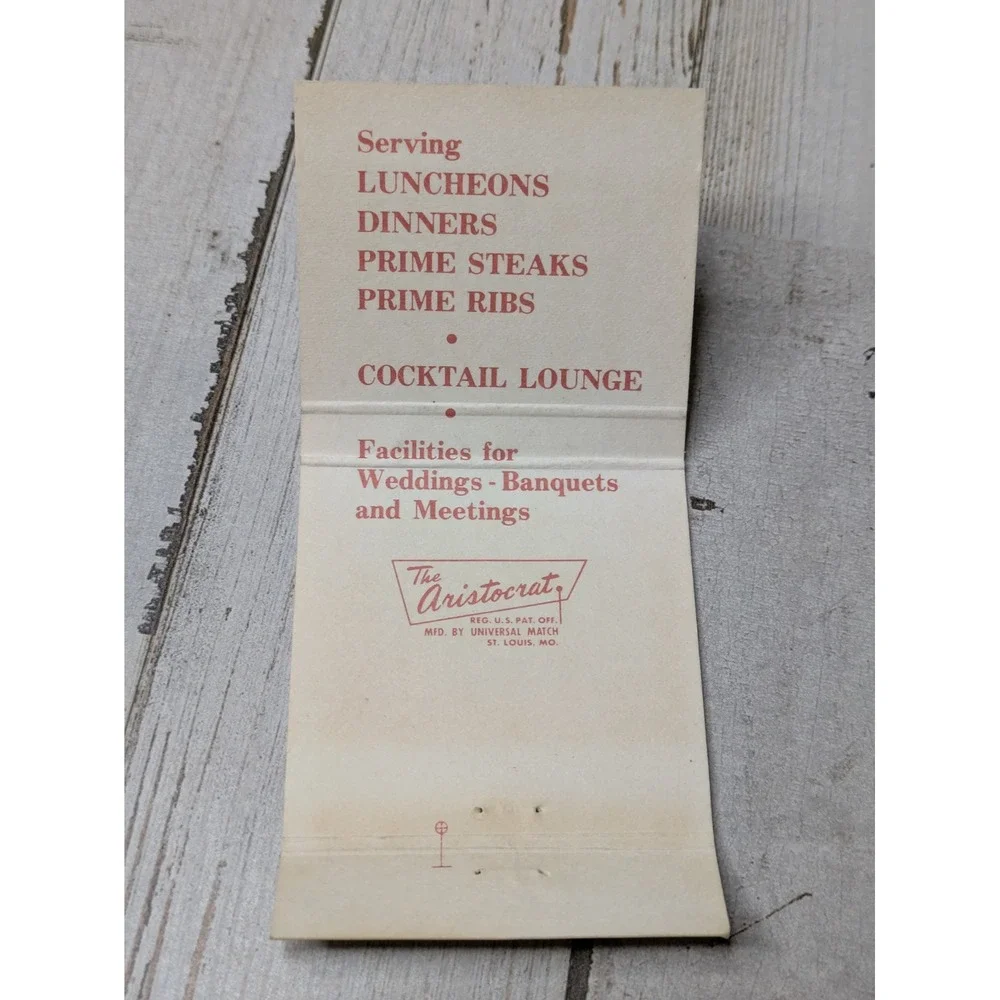 Vintage Matchbook Cover Royal Palace‎ Restaurant Cocktail Lounge Chicago Ridge